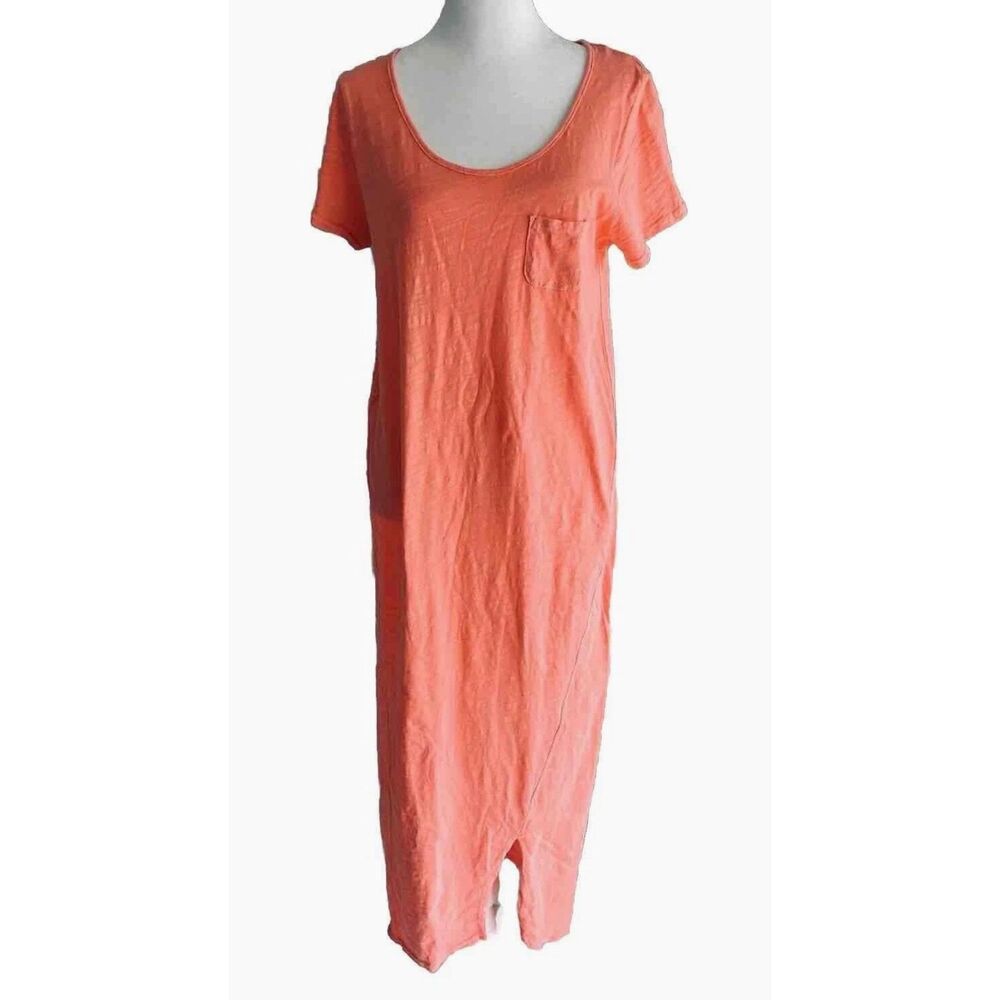 Fresh Produce maxi dress 100% cotton colorful orange beach casual comfy women XS